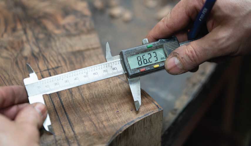 A gunmaker measure stock dimesnsions
